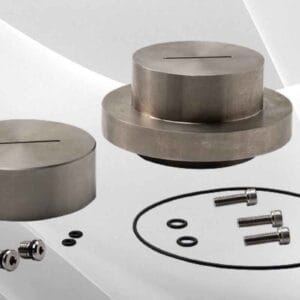 Permeability Cell Top Cap/Base Pedestal Set, Stainless Steel